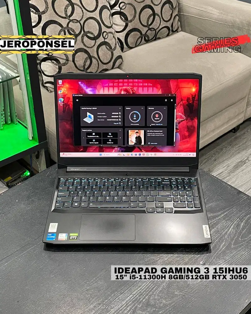 LENOVO IDEAPAD GAMING 3 15IHU6 15 i5-11300H 8GB/512GB RTX 3050 GARANS
