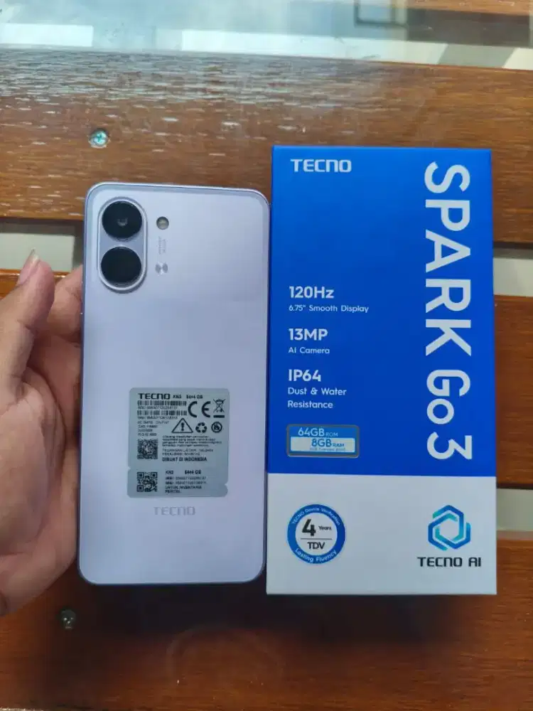 Tecno spark go 3 ram 4/128 fullset pemakaian 1bln jrang di pke
