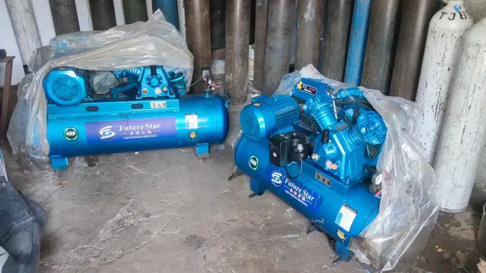 2 Unit Kompresor Industrial 10 HP & 5.5 HP - Kondisi Baru