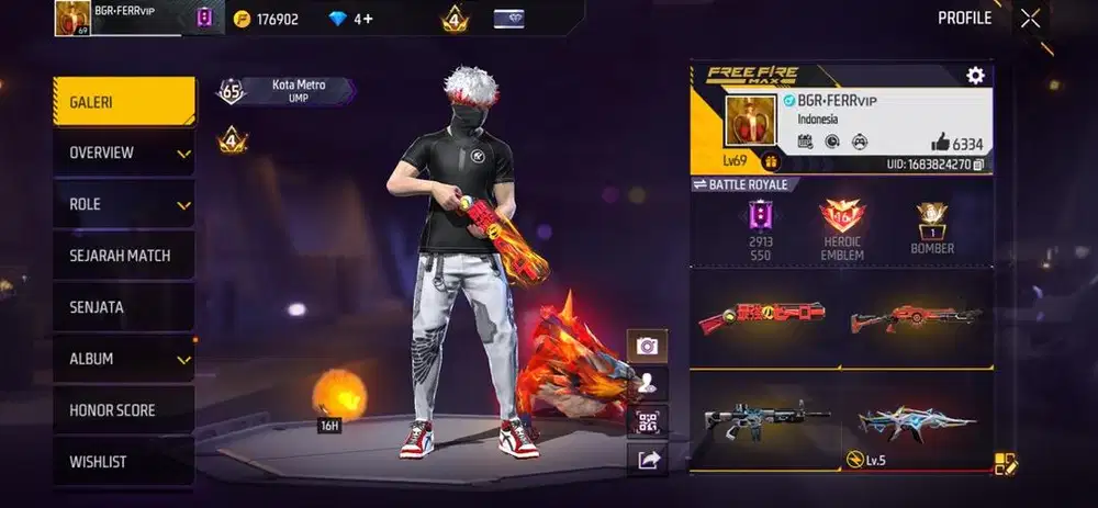 DI JUAL AKUN FREE FIRE