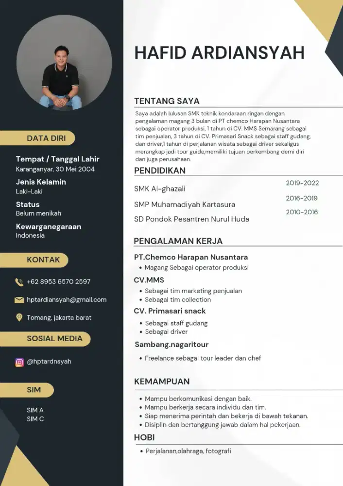 Cari pekerjaan, SIM A SIM C ready