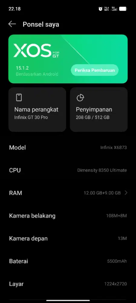 Infinix gt 30 pro 12/512
