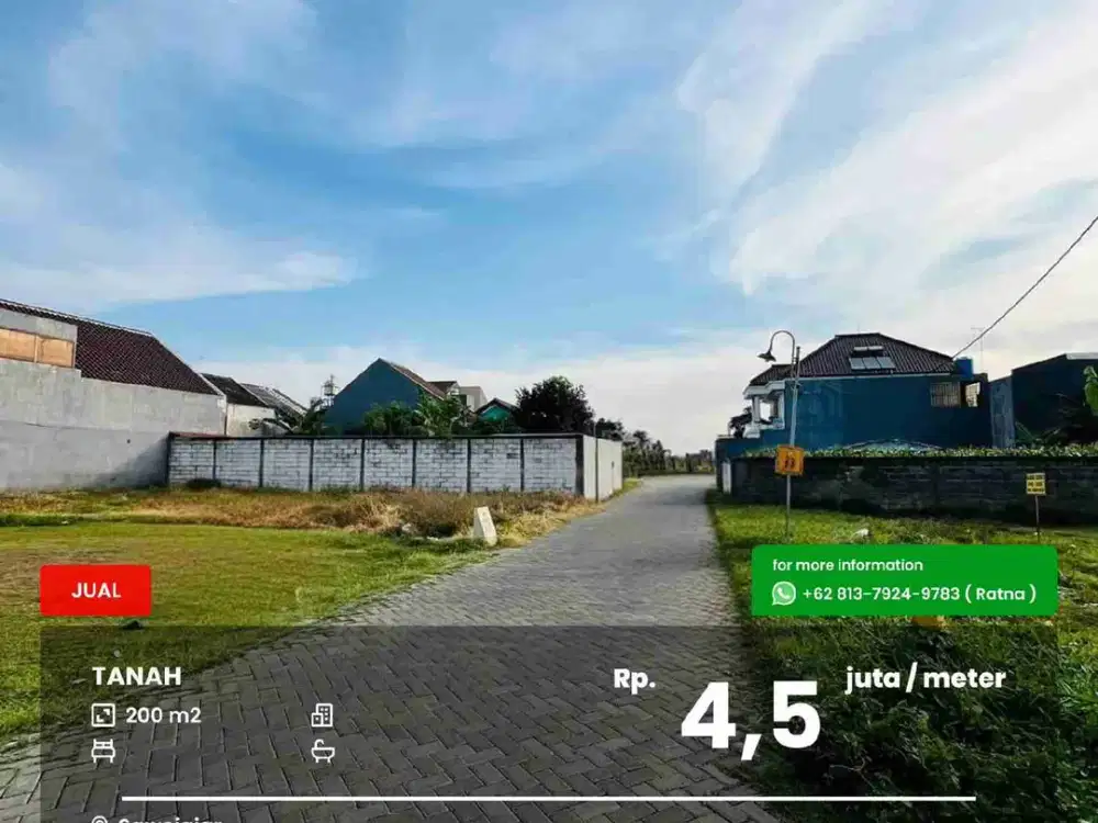 Tanah dekat akses tol Sawojajar