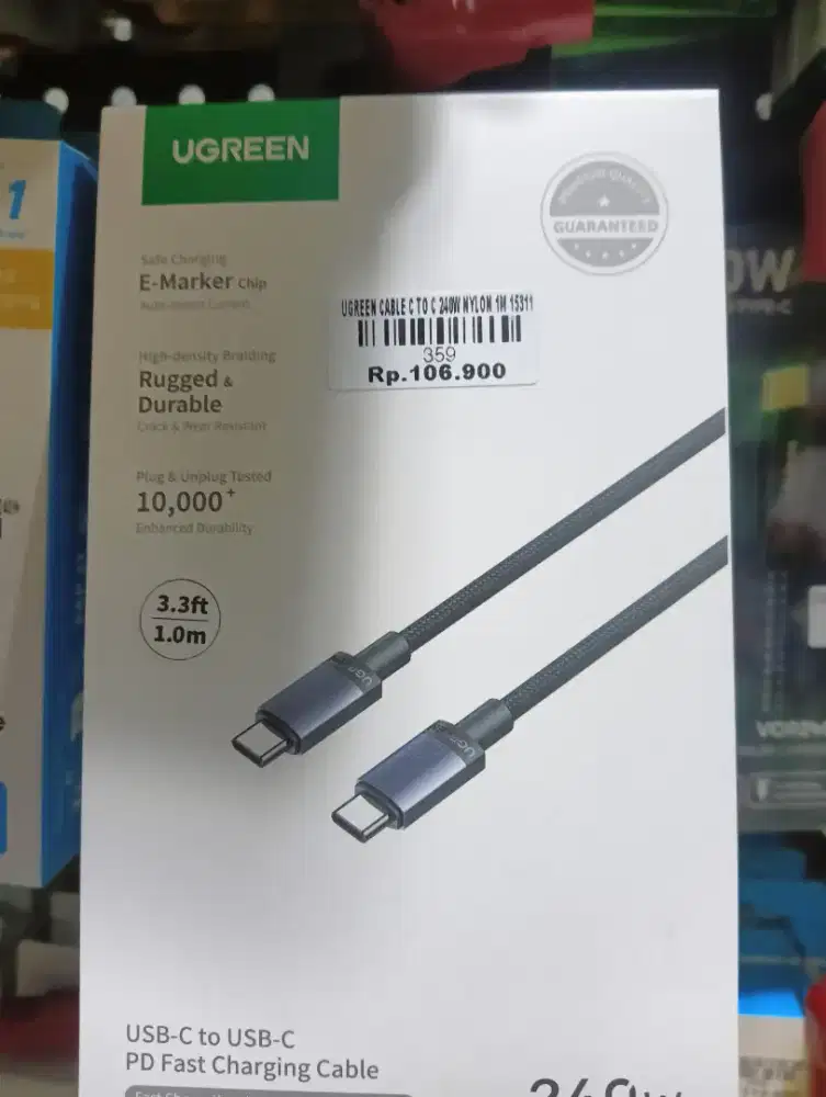UGREEN CABLE C TO C 240W NYLON 1M | ATLANTIS DAHSYAT