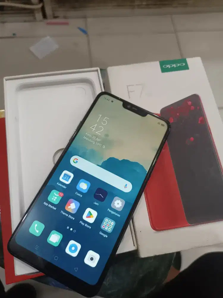Oppo f7 pro ram 6/128gb hp dus box aja