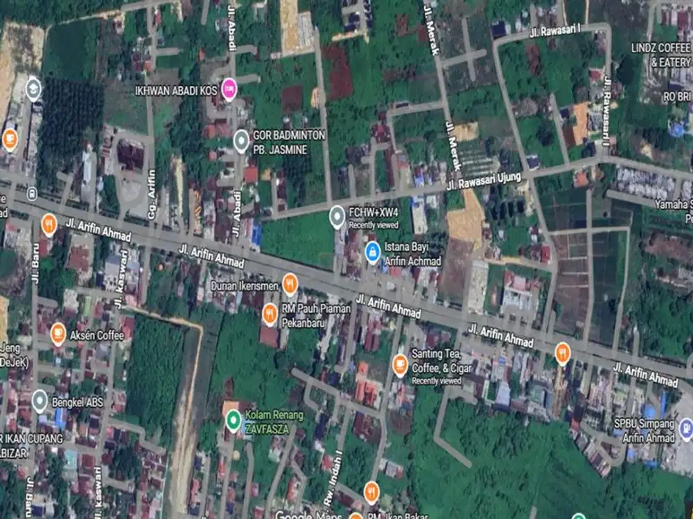Strategis Jual Tanah 7.668 m2 di Jl. Arifin Rahmat Pekanbaru Dekat Pusat Kota, Living World Pekanbaru, Universitas dan RSUD Arifin Rahmat