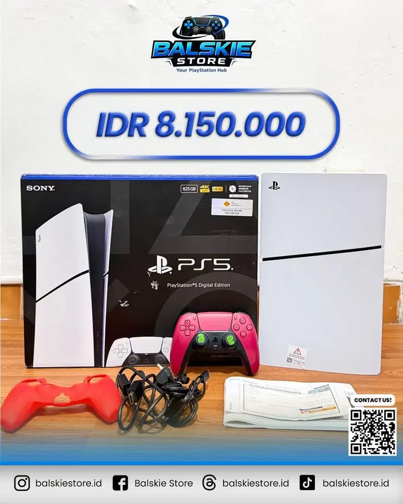 PS5 SLIM DIGITAL SERI TERBARU GARANSI RESMI SONT INDONESIA