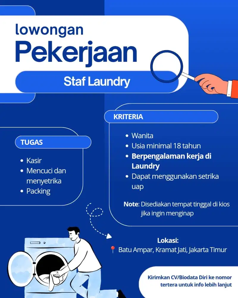 LOKER STAF OPERATOR LAUNDRY