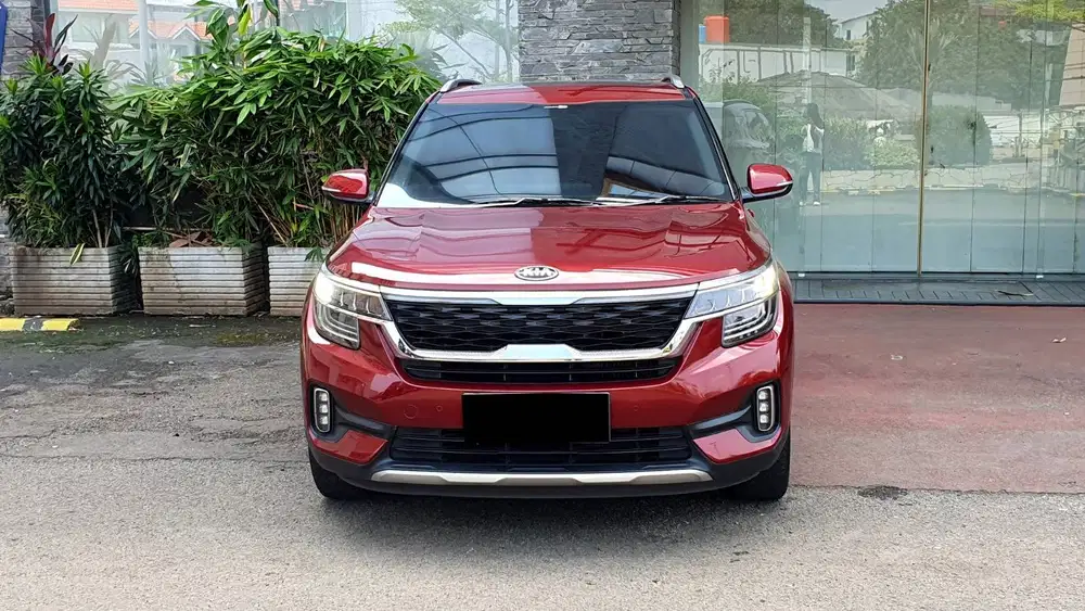 Kia Seltos EXP EX+ 1.4 Sunroof AT Merah 2021 Low Km Record Garansi