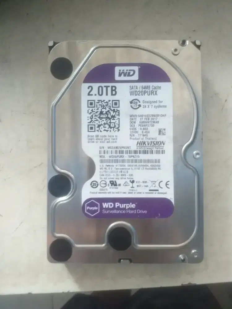 Hdd 2tb bekas cvtv