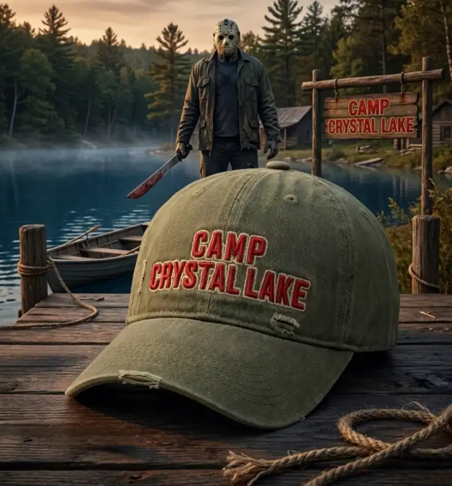 Topi Ripped Vintage Rare Camp Crystal Lake Friday the 13th Ori Second