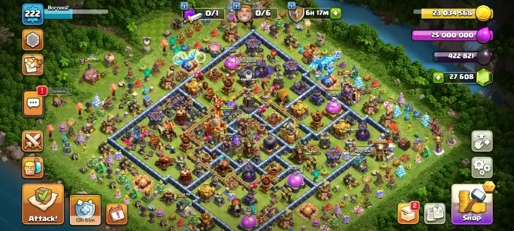 COC TH 16 + Gems berlimpah