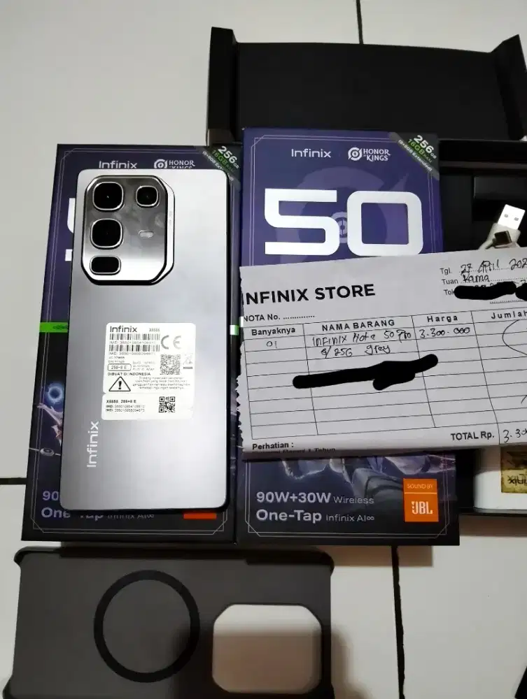 Infinix note 50 pro 8/256 fullset ori