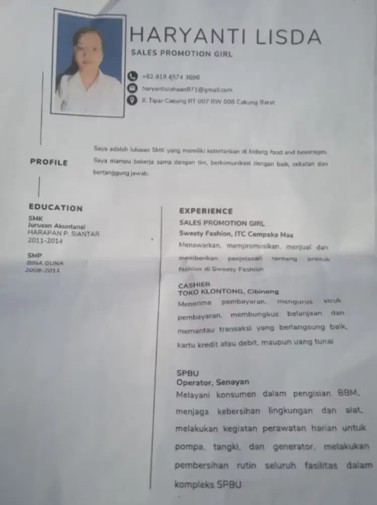 Mencari pekerjaan
