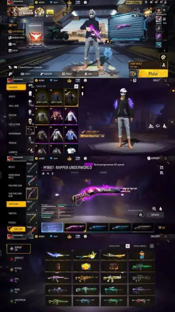 Jual akun ff sg reper murah amanah