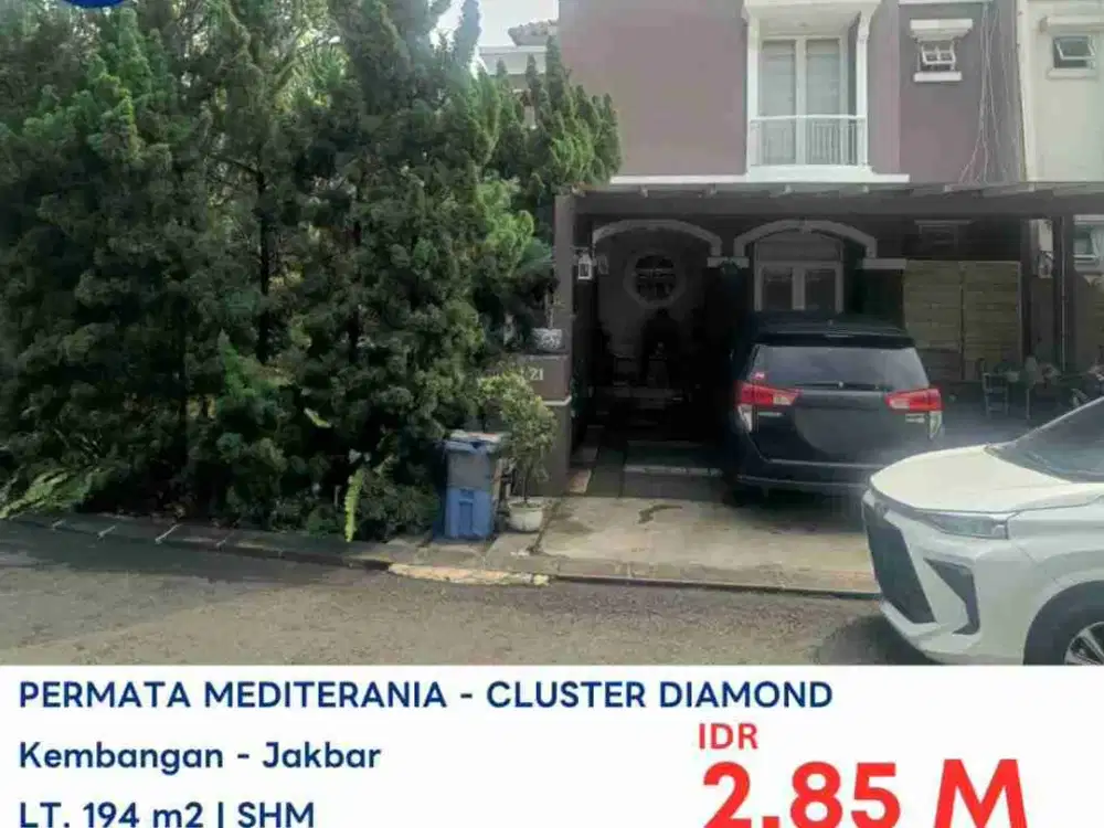 LELANG RUMAH DI PERMATA MEDITERANIA RESIDENCE CLUSTER DIAMOND JAKARTA BARAT