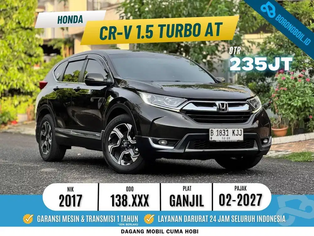 LOW KM!!CRV 1.5 TURBO  AT 2017 TANGAN PERTAMA