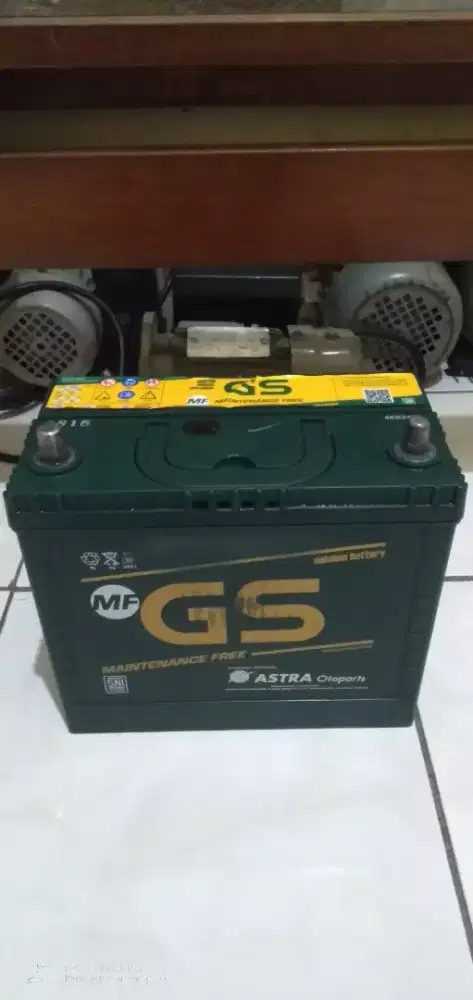 Aki accu GS kering NS60 second gres copotan di Hankam Jg warna