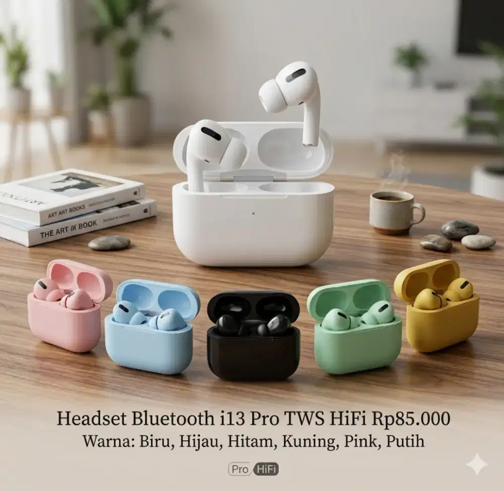 Headset Handsfree Earphone Wireless Bluetooth inpods i13 Pro TWS HiFi