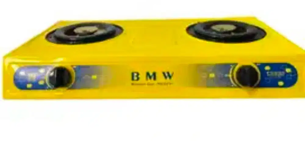 Kompor gas bmw 2 tungku warna kuning