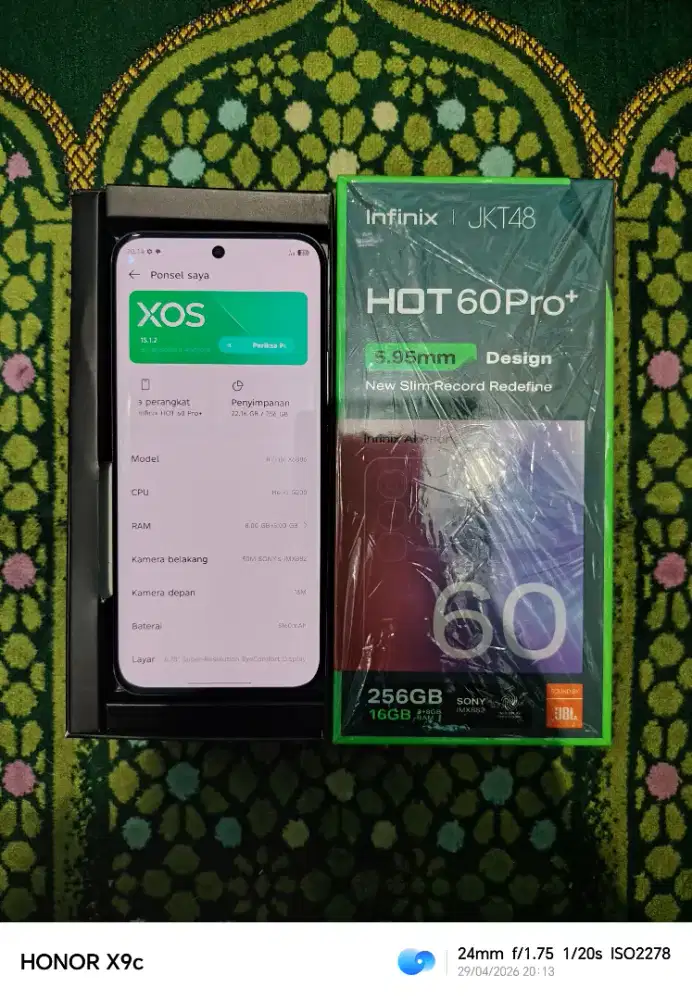 Infinix Hot 60 Pro Plus 8+8/256GB Fullset ( Garansi Desember 2026 )