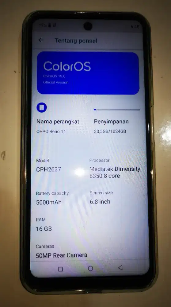Oppo Reno 14 Batangan