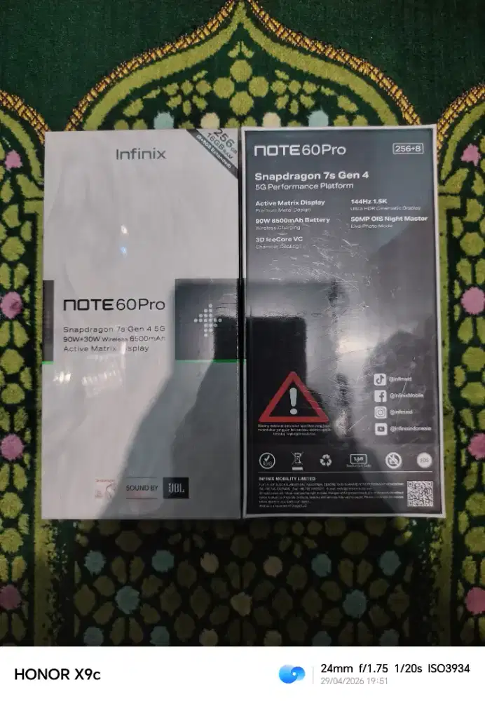 Infinix Note 60 Pro 5G 8+8/256GB Segelbox New Resmi 1 Tahun