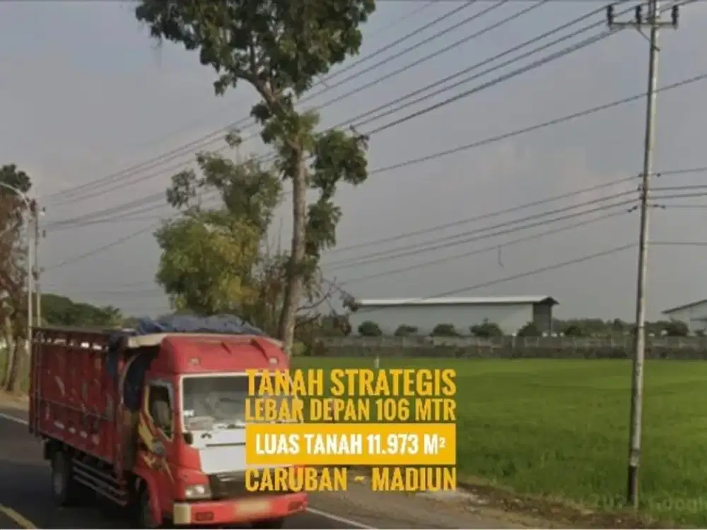 H// Tanah Zona Industri LD 106 mtr, dekat Gerbang TOL Caruban MADIUN, Berkelas