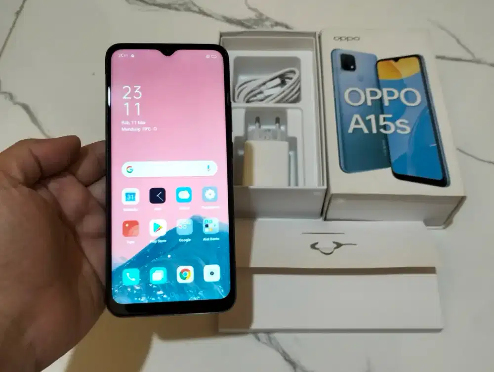 BUTUH UANG OPPO A15S RAM 6GB / 128GB 4G LTE Duos 6,52in Finger Mulus