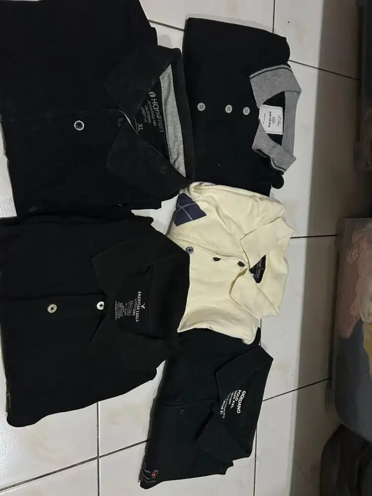 Baju sudah tidak terpakai polo shirt giordano hnm marknspencer