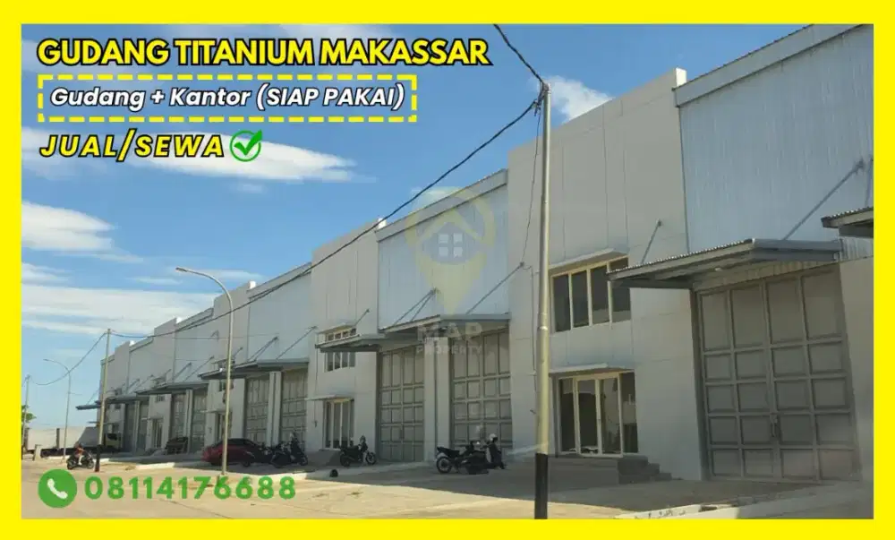 Tanah Kavling gudang siap bangun di pergudangan makassar
