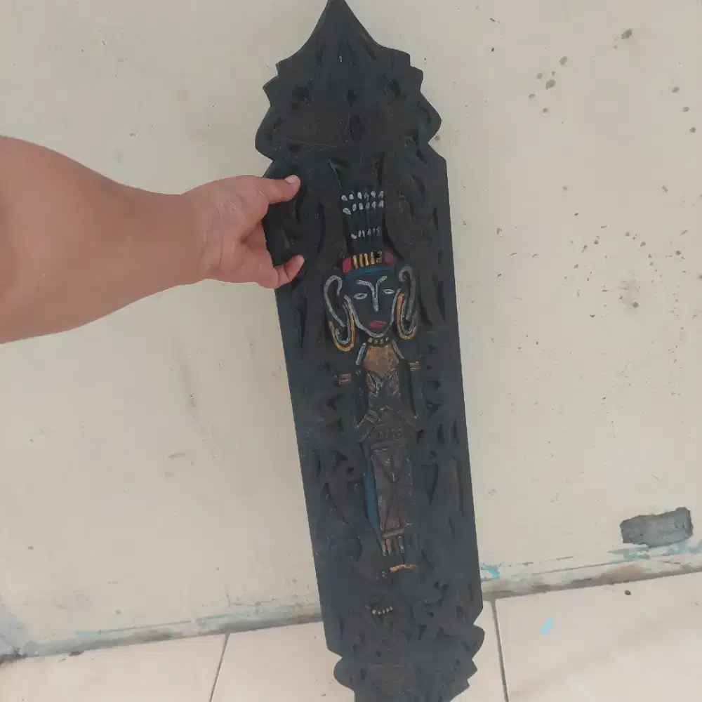Tameng dayak kayu pajangn etnic nusantara