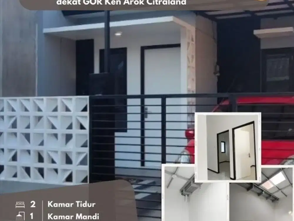 Rumah dijual di Malang 450jt buring smp10 sma6 GOR Kenarok Tol