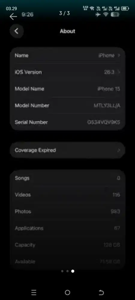 IPHONE 15 INTER 128 GB