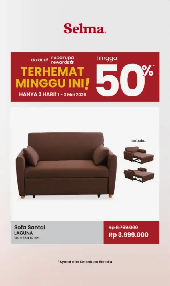Sofa Sleeper Laguna 2 Dudukan