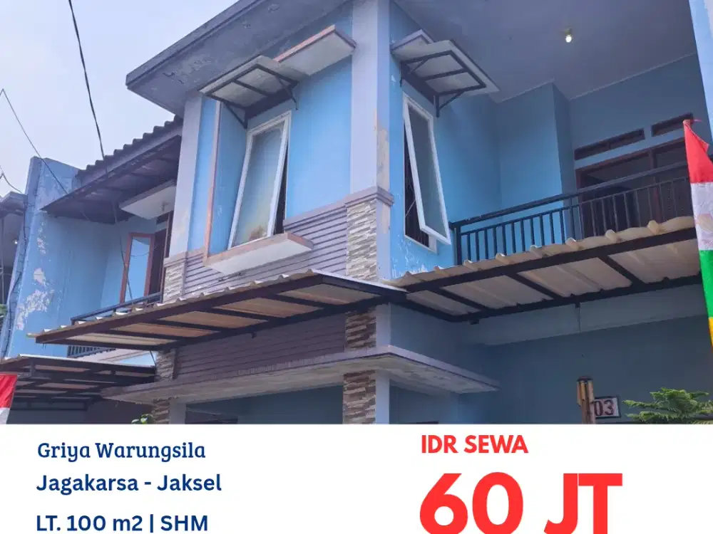 HFN0334 rumah 2 lantai terawat di townhouse Griya Warung Sila Jagakarsa Jakarta Selatan