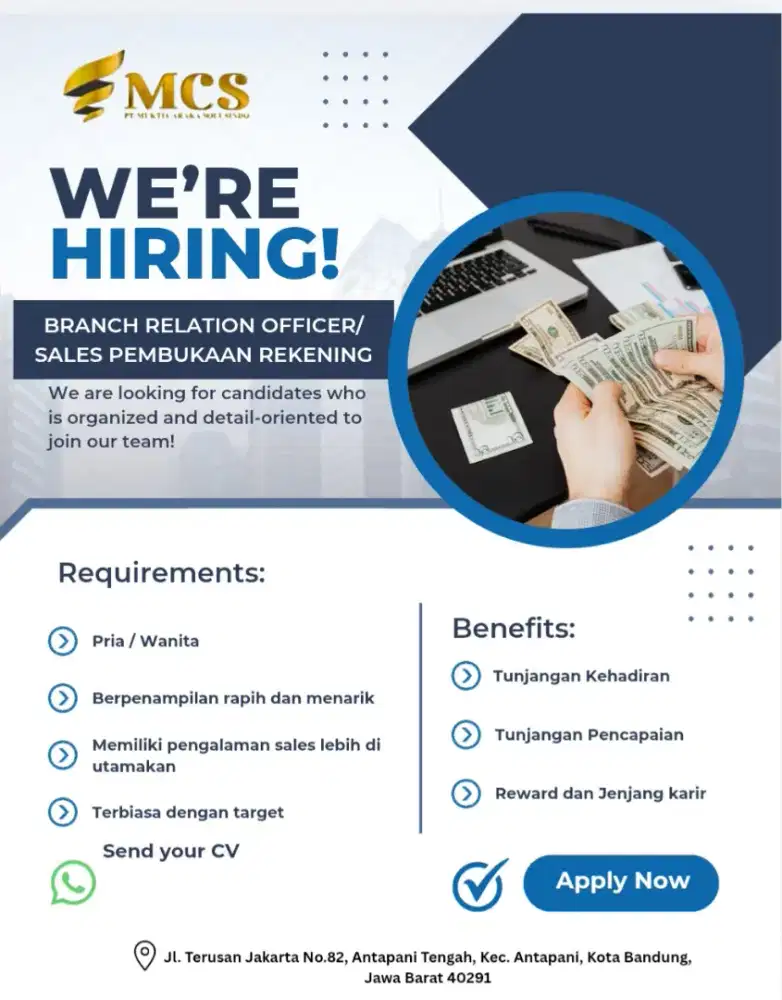 Branch Relation Officer / Sales Pembukaan Rekening