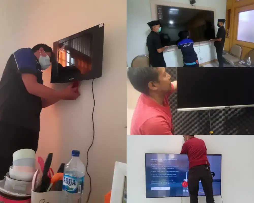 Braket plus pasang atau jasa pasang terima rapih breket bracket led tv