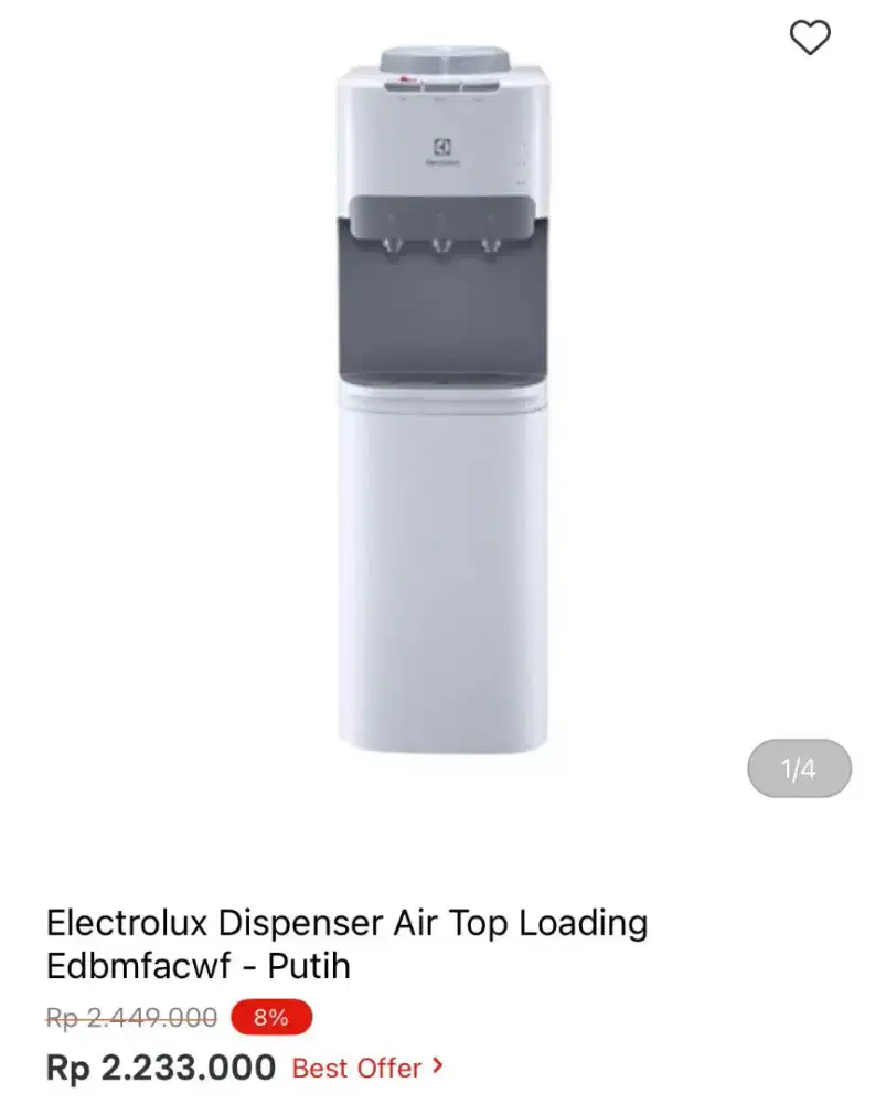 DISPENSER ELECTROLUX AIR GALON ATAS