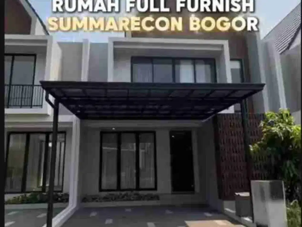 Dijual murah rumah di summarecon bogor cluster mahogany full furnish type premium posisi dekat pos security di depan