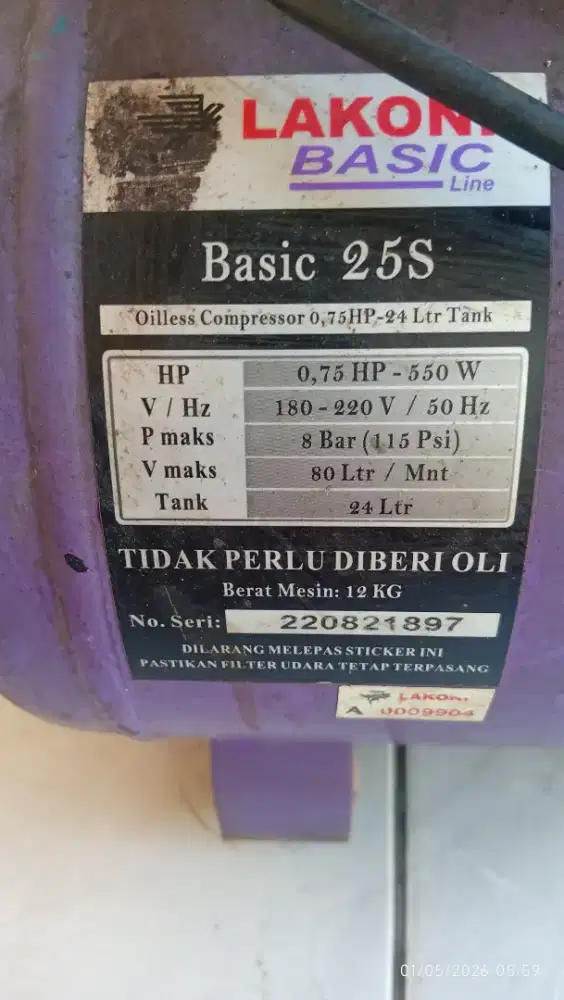 Kompresor udara lakoni basic 25 c