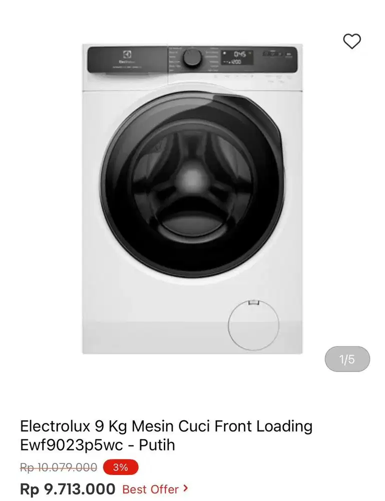 WM ELECTROLUX FRONT LOAD 9kg