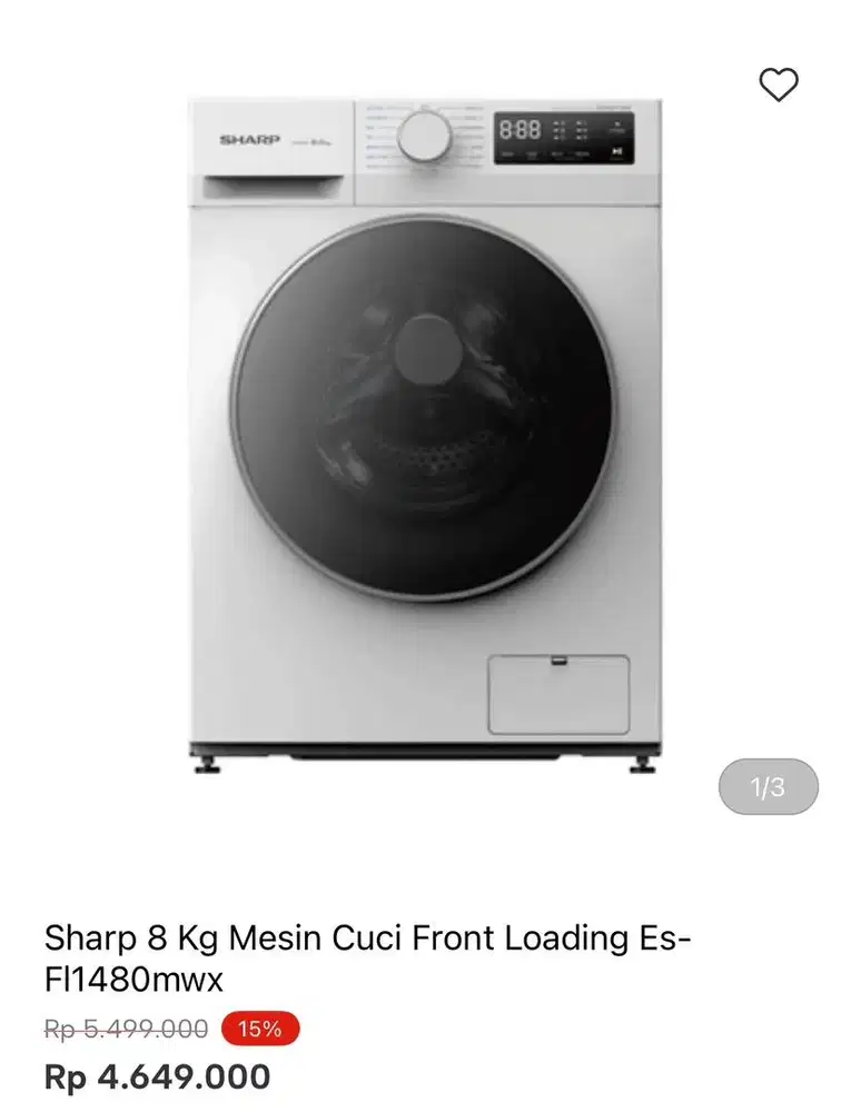 WM FRONT LOAD SHARP 8kg