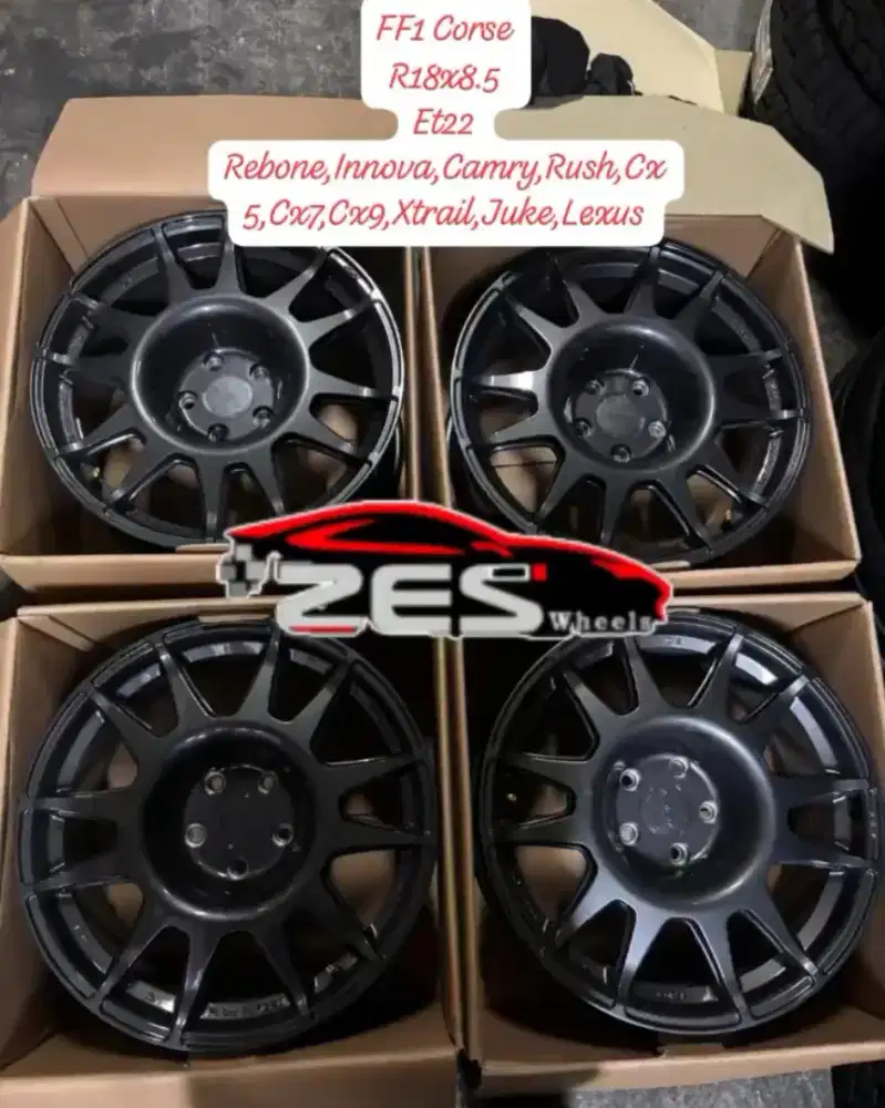 FF1 Corse R18 Innova Zenix,CRV,Xtrail,Camry,Civic,HRV,Cx5,Cx7,CX8,CX9