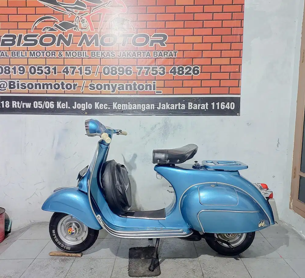 ISTIMEWA ANTIK ! PIAGGIO VESPA VBB TAHUN 1962 WARNA BIRU ASLI