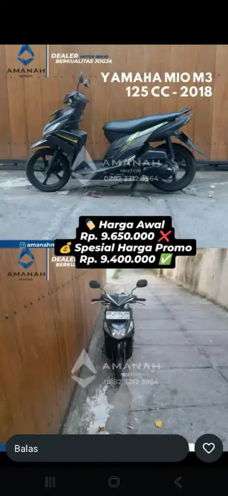 Yamaha mio m3. 125 th 2018 ab