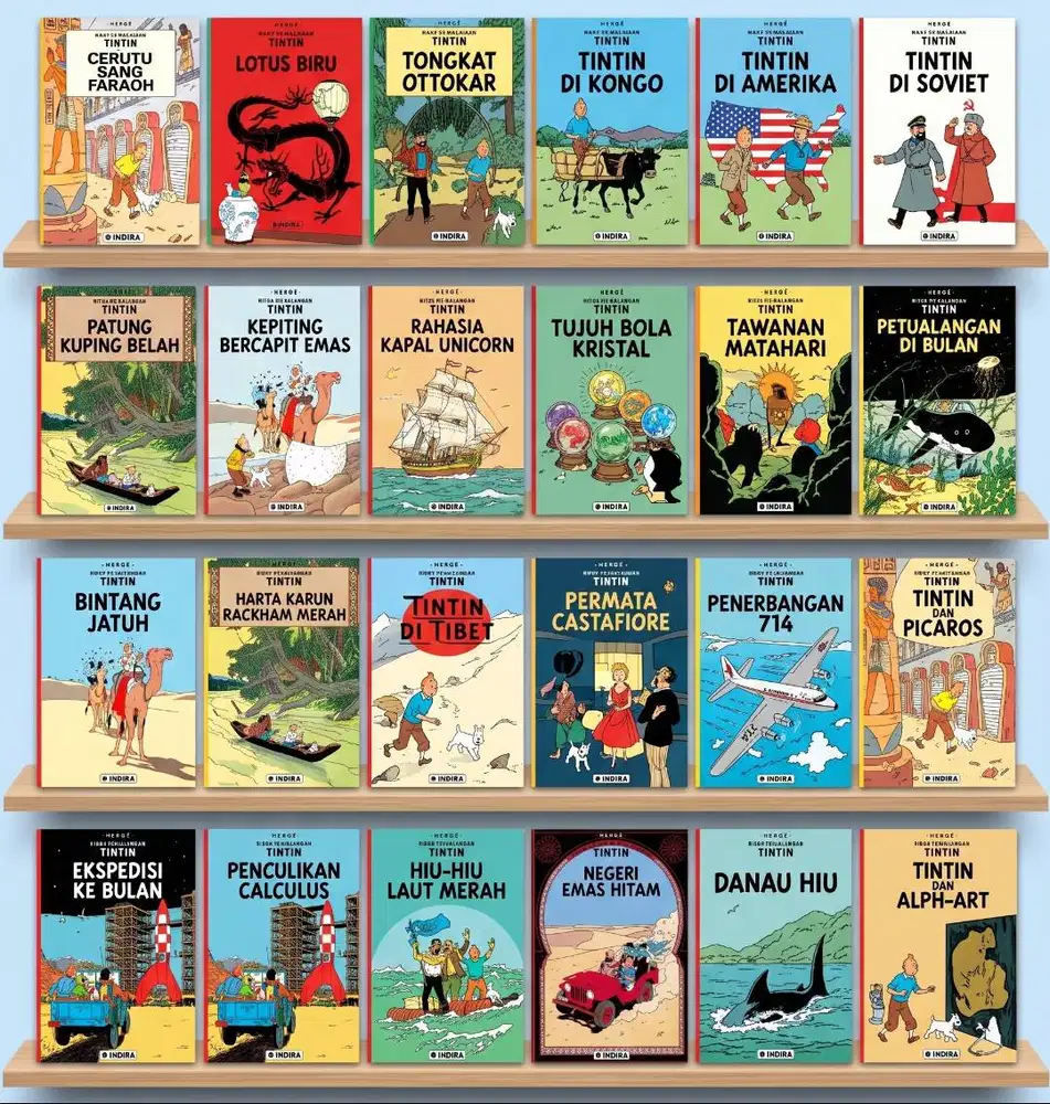 Koleksi Lengkap 24 Komik Tintin