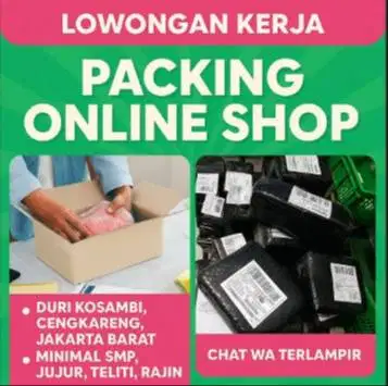 Staff Packing Olshop Kuat Lembur Duri Kosambi Cengkareng Jakarta Barat