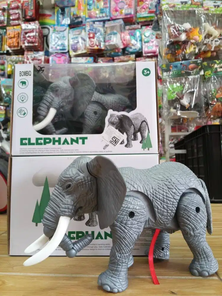 mainan anak gajah baterai