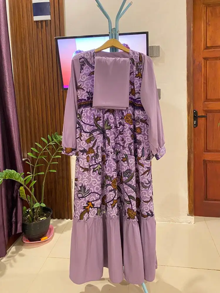 SET GAMIS + HOJAB JUMBO WARNA SENADA